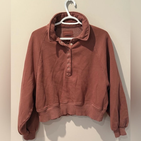 Aerie Quarter Snap Sweatshirt - Picture 2 of 4